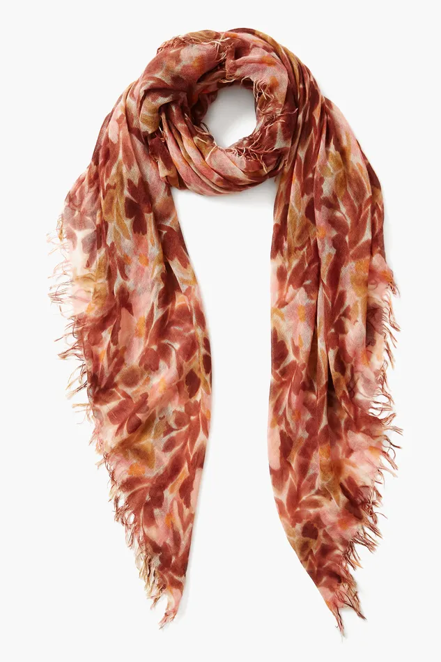 Chan Luu Scarves Cashmere And Silk Scarf Dusty Rose Floral 8211 Women