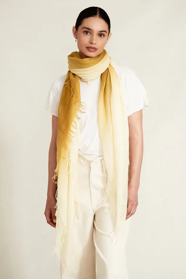 Chan Luu Scarves Cashmere And Silk Scarf Green Sulphur Dip Dyed 8211 Women