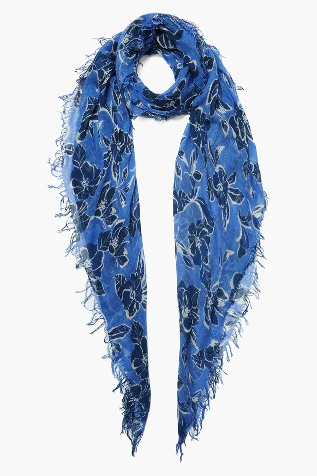 Chan Luu Scarves Cashmere And Silk Scarf Jacaranda Floral 8211 Women