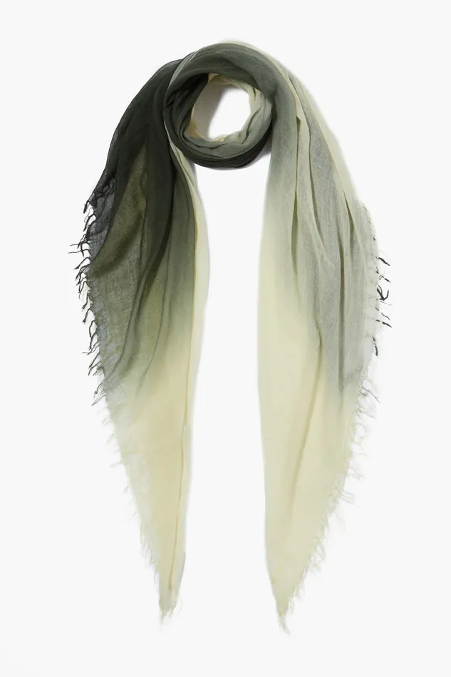 Chan Luu Scarves Cashmere And Silk Scarf Kombu Green Dip Dyed 8211 Women