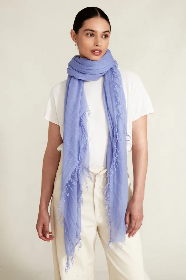 Chan Luu Scarves Cashmere And Silk Scarf Periwinkle 8211 Women