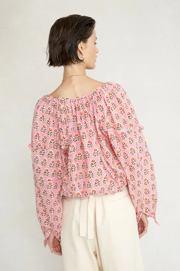 Chan Luu Tops Greta Blouse Parfait Pink 8211 Women