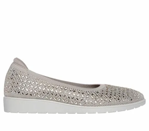 Cleo Flex Wedge 8211 Nova Glam Taupe Women SKECHERS Flats