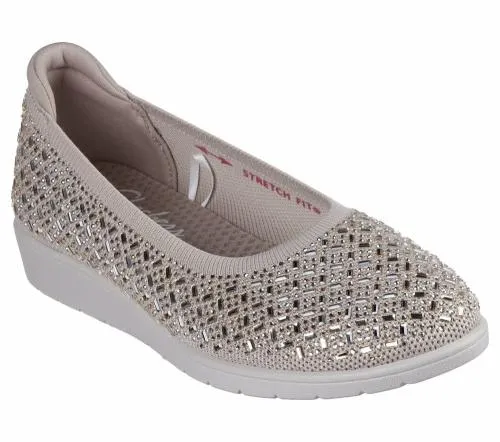 Cleo Flex Wedge 8211 Nova Glam Taupe Women SKECHERS Flats