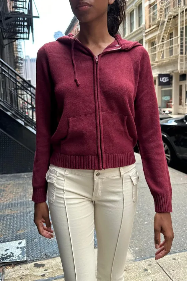 Clothing Alana ZipUp Sweater Brandy Melville SWEATERS
