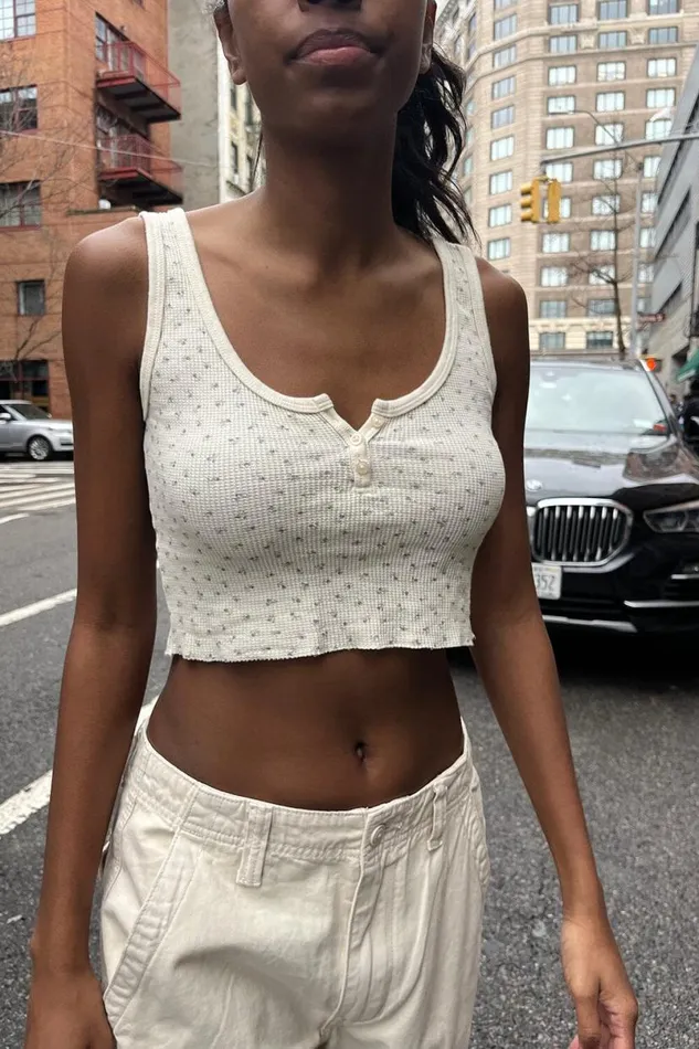 Clothing Dalis Thermal Floral Tank Brandy Melville MATCHING SETS