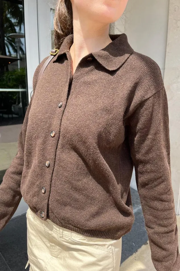 Clothing Elise Heavy Wool Cardigan Brandy Melville SWEATERS
