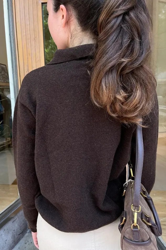 Clothing Elise Heavy Wool Cardigan Brandy Melville SWEATERS