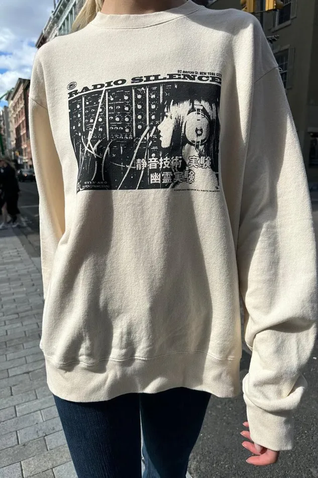 Clothing Erica Radio Silence Sweatshirt Brandy Melville SWEATERS