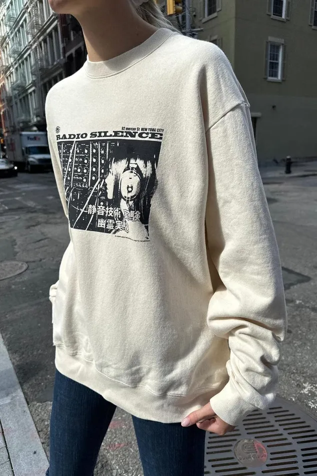Clothing Erica Radio Silence Sweatshirt Brandy Melville SWEATERS
