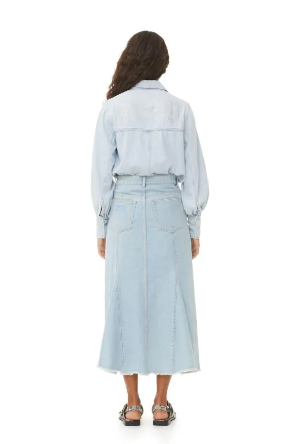 Clothing GANNI CoOrds Future Denim Shirt Light Blue Vintage Clothing GANNI CoOrds Future Denim Shirt Light Blue Vintage