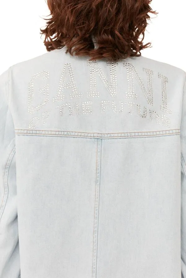 Clothing GANNI CoOrds Future Denim Shirt Light Blue Vintage Clothing GANNI CoOrds Future Denim Shirt Light Blue Vintage