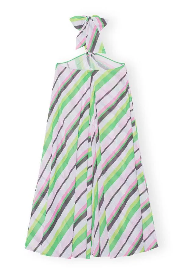 Clothing GANNI Dresses Light Chiffon Halterneck Dress Multicolour