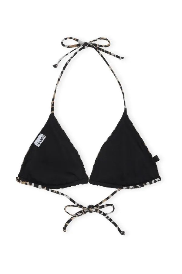 Clothing GANNI Leopard Print String Bikini Top Leopard Clothing GANNI Leopard Print String Bikini Top Leopard