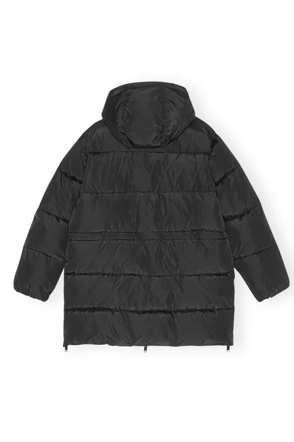 Clothing GANNI Outerwear Oversized Tech Puffer Midi Jacket Phantom Clothing GANNI Outerwear Oversized Tech Puffer Midi Jacket Phantom