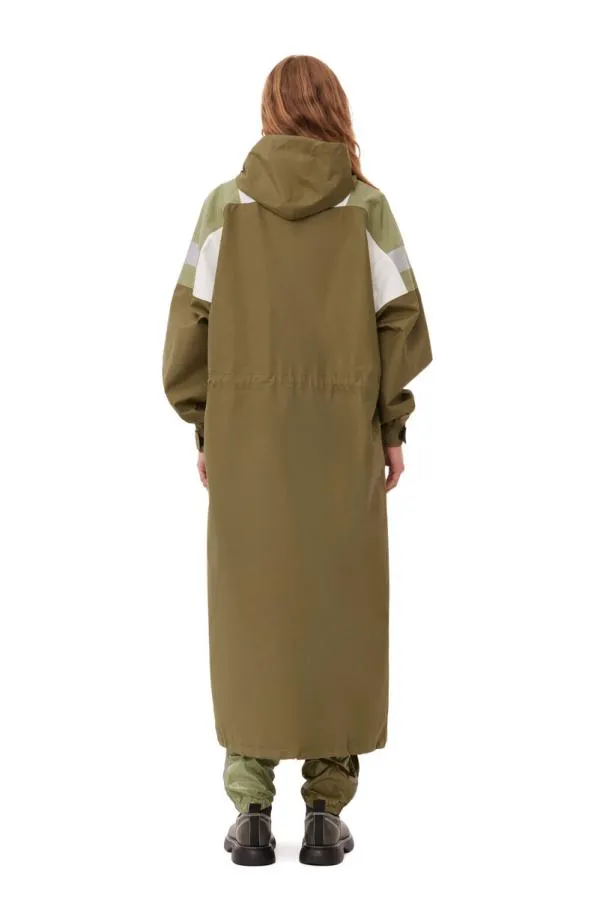 Clothing GANNI Outerwear X 66North Kria Long Coat Marine Olive