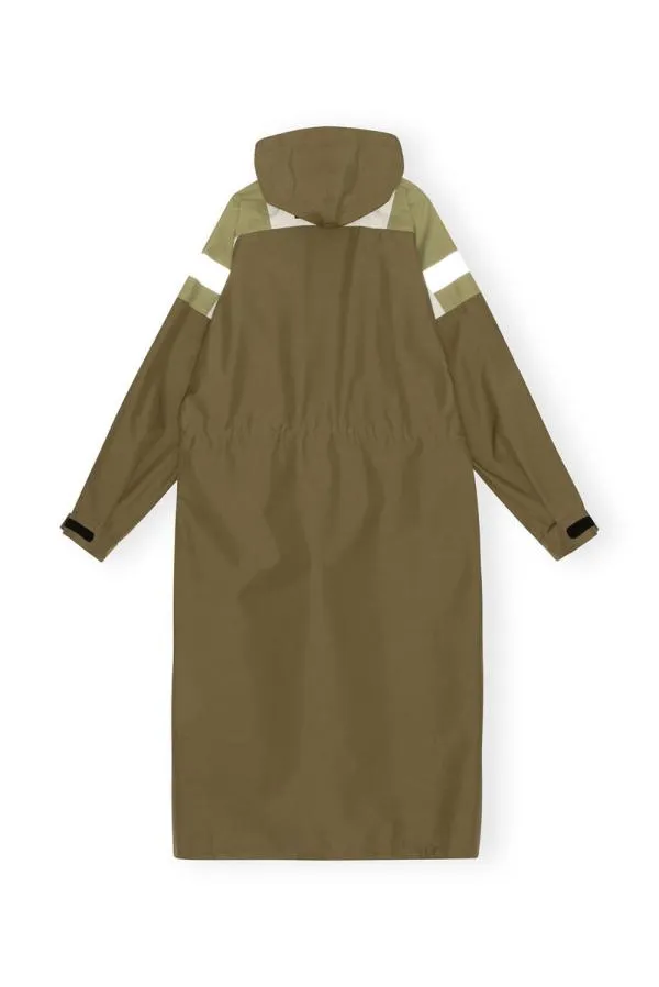 Clothing GANNI Outerwear X 66North Kria Long Coat Marine Olive