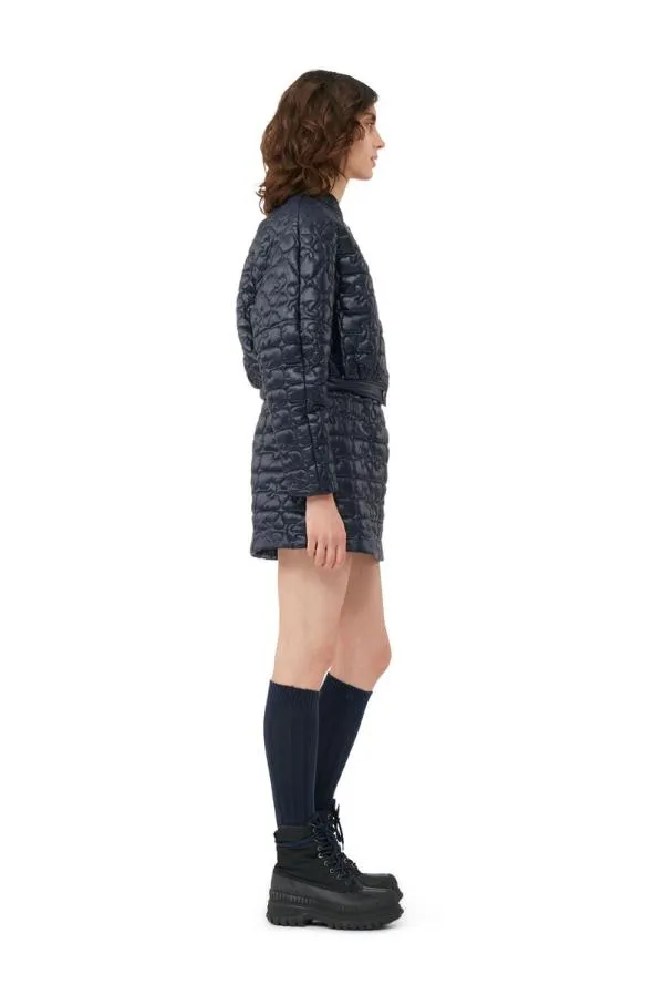 Clothing GANNI Skirts Blue Shiny Quilt Mini Skirt Sky Captain Clothing GANNI Skirts Blue Shiny Quilt Mini Skirt Sky Captain