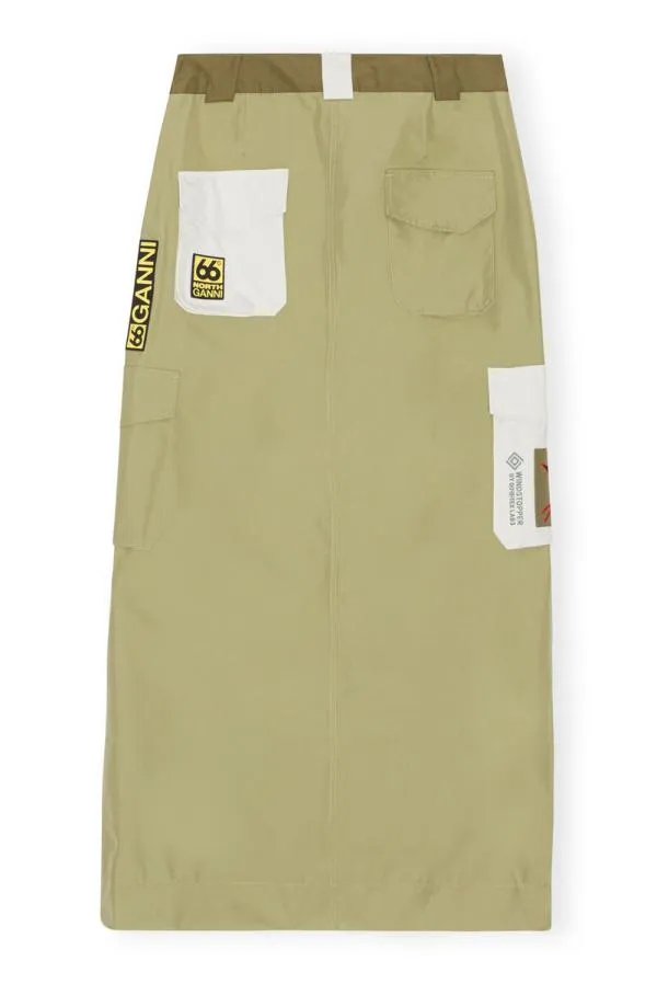 Clothing GANNI Skirts X 66North Kria Long Skirt Green Salvia