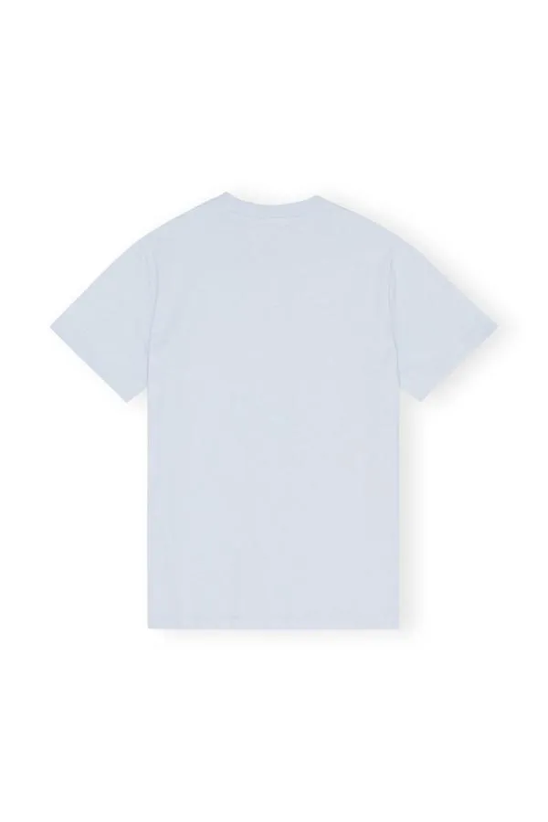Clothing GANNI TShirts Relaxed Blue Flower Tshirt Ice Water Clothing GANNI TShirts Relaxed Blue Flower Tshirt Ice Water