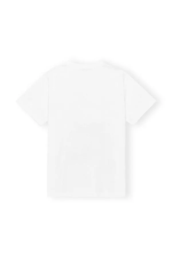 Clothing GANNI TShirts White Relaxed Strawberry Tshirt Bright White Clothing GANNI TShirts White Relaxed Strawberry Tshirt Bright White