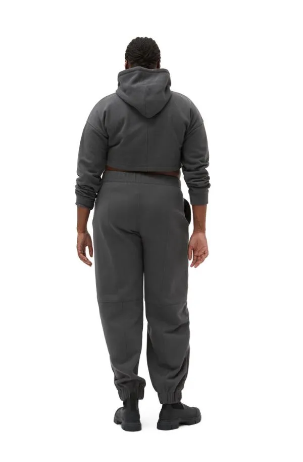Clothing GANNI Tops Fabrics Of The Future Cropped Hoodie Phantom