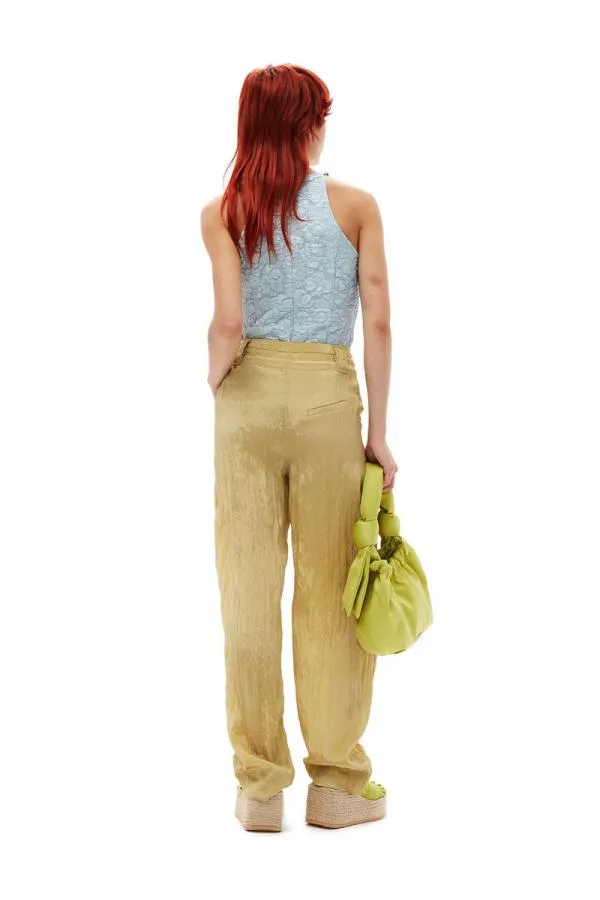 Clothing GANNI Tops Stretch Jacquard Top Sky Blue