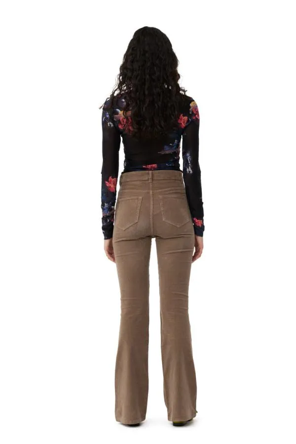 Clothing GANNI Trousers Brown Washed Corduroy Iry Trousers Fallen Rock Clothing GANNI Trousers Brown Washed Corduroy Iry Trousers Fallen Rock