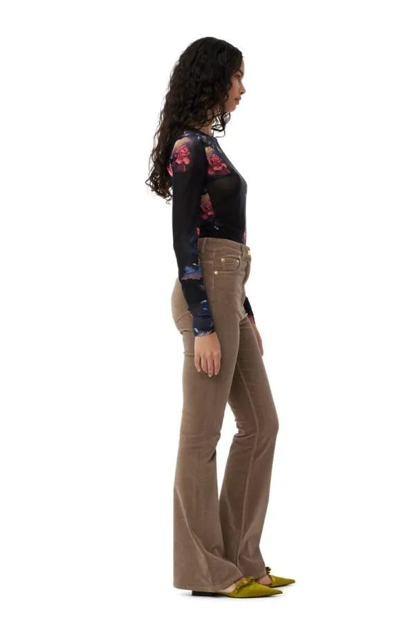 Clothing GANNI Trousers Brown Washed Corduroy Iry Trousers Fallen Rock Clothing GANNI Trousers Brown Washed Corduroy Iry Trousers Fallen Rock