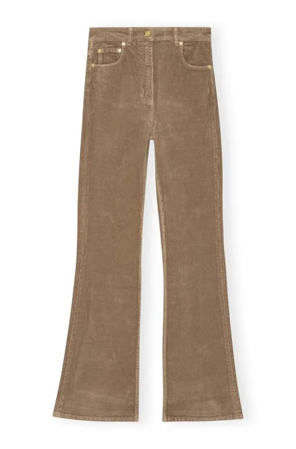 Clothing GANNI Trousers Brown Washed Corduroy Iry Trousers Fallen Rock Clothing GANNI Trousers Brown Washed Corduroy Iry Trousers Fallen Rock