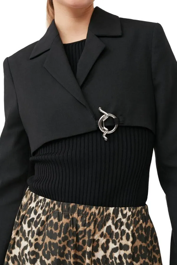 Clothing GANNI Trousers Leopard Printed Elasticated Maxi Skirt Big Leopard Almond Milk Clothing GANNI Trousers Leopard Printed Elasticated Maxi Skirt Big Leopard Almond Milk