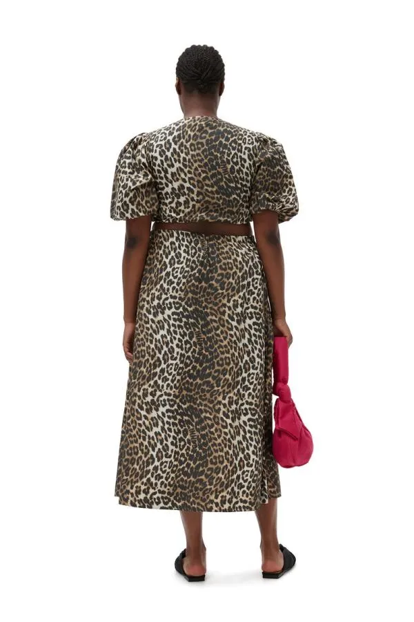 Clothing GANNI Trousers Leopard Printed Elasticated Maxi Skirt Big Leopard Almond Milk Clothing GANNI Trousers Leopard Printed Elasticated Maxi Skirt Big Leopard Almond Milk