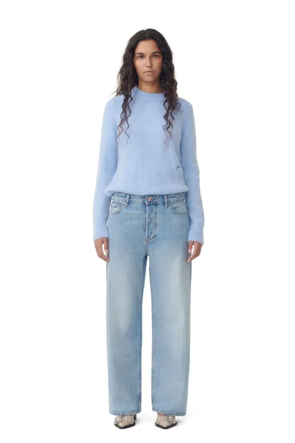 Clothing GANNI Trousers Light Blue Vintage Izey Jeans Light Blue Vintage