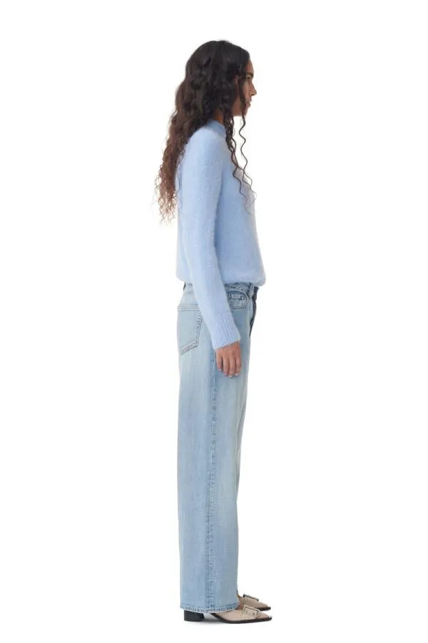 Clothing GANNI Trousers Light Blue Vintage Izey Jeans Light Blue Vintage