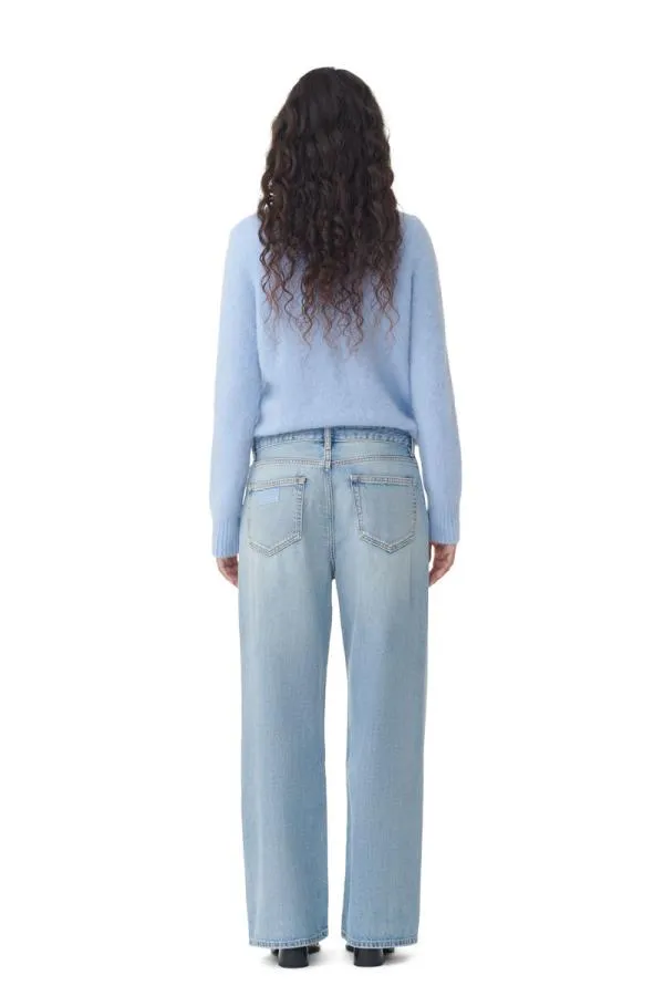 Clothing GANNI Trousers Light Blue Vintage Izey Jeans Light Blue Vintage
