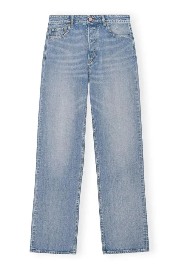 Clothing GANNI Trousers Light Blue Vintage Izey Jeans Light Blue Vintage