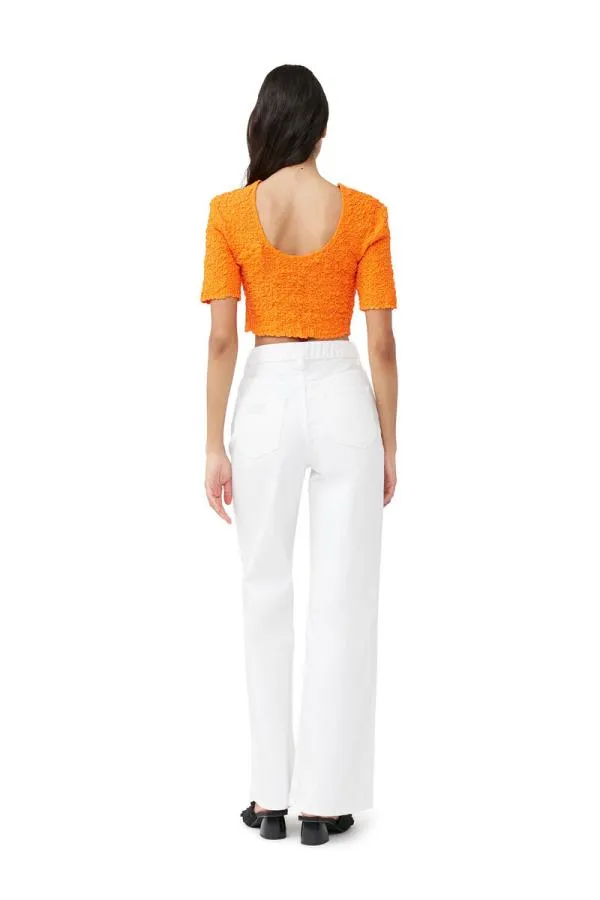 Clothing GANNI Trousers White Magny Jeans Bright White