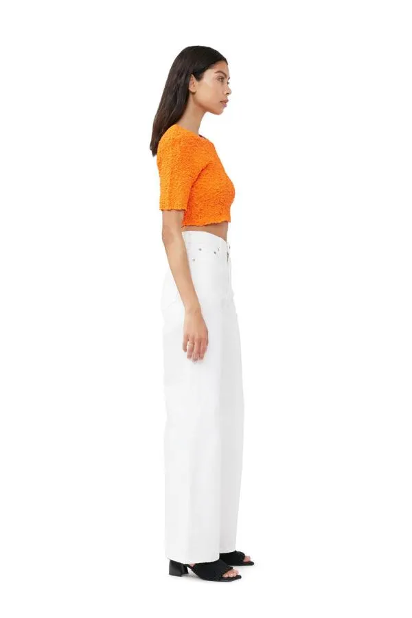 Clothing GANNI Trousers White Magny Jeans Bright White