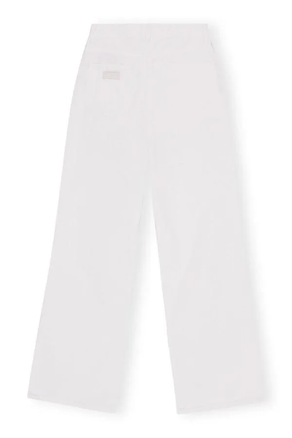 Clothing GANNI Trousers White Magny Jeans Bright White