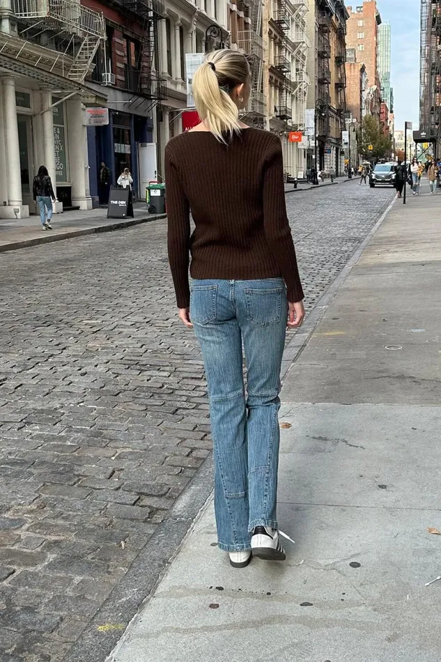 Clothing Grace Wool VNeck Sweater Brandy Melville SWEATERS
