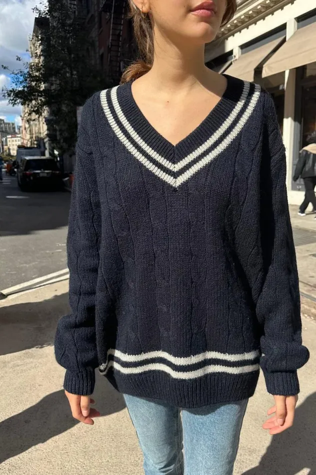 Clothing Nikki Heavy Wool Stripe Sweater Brandy Melville SWEATERS