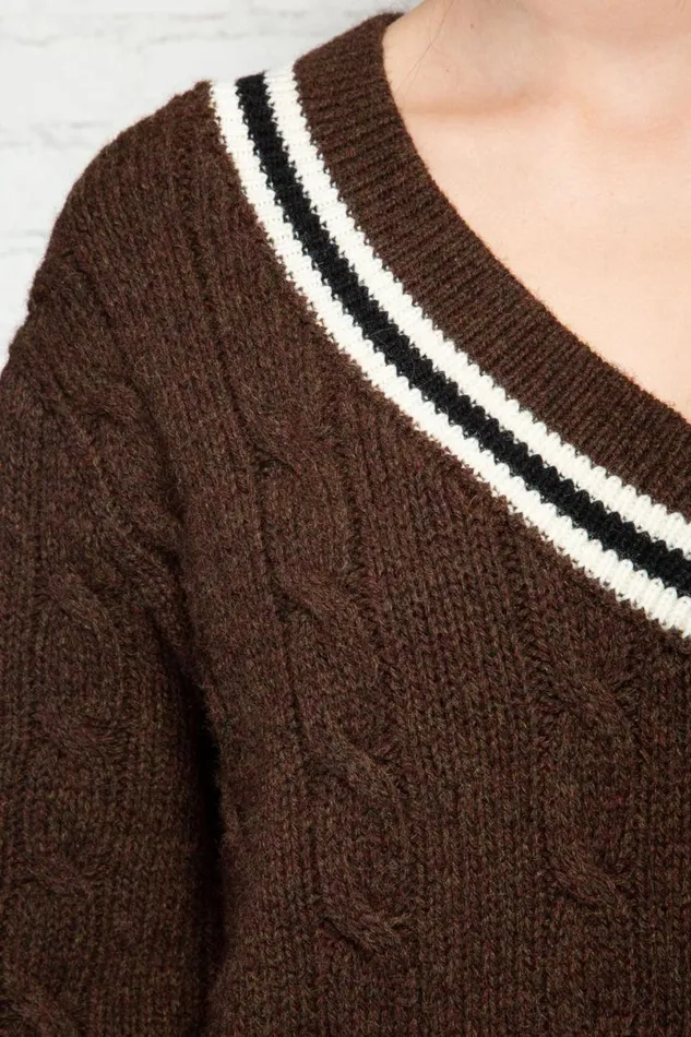 Clothing Nikki Heavy Wool Stripe Sweater Brandy Melville SWEATERS