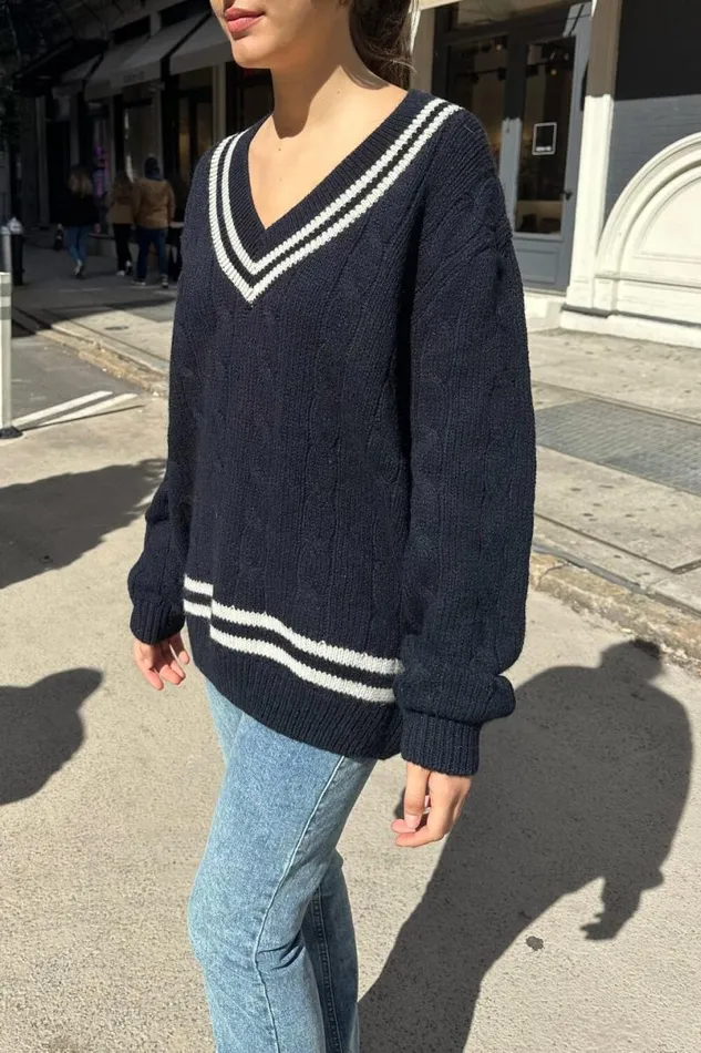 Clothing Nikki Heavy Wool Stripe Sweater Brandy Melville SWEATERS