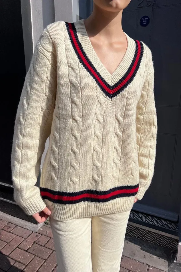 Clothing Nikki Heavy Wool Stripe Sweater Brandy Melville SWEATERS