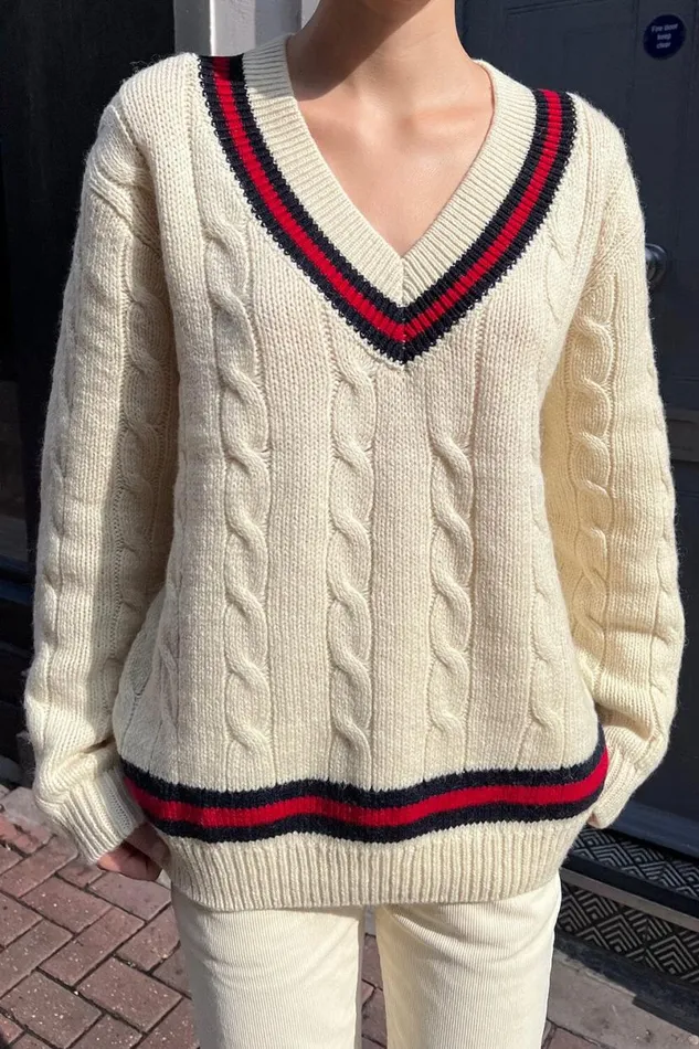 Clothing Nikki Heavy Wool Stripe Sweater Brandy Melville SWEATERS