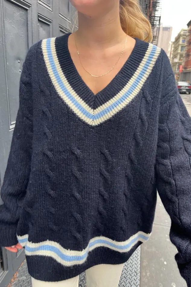 Clothing Nikki Heavy Wool Stripe Sweater Brandy Melville SWEATERS