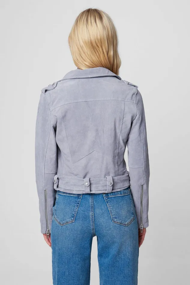 Cloud Grey Moto Jacket Women BLANK NYC Jackets