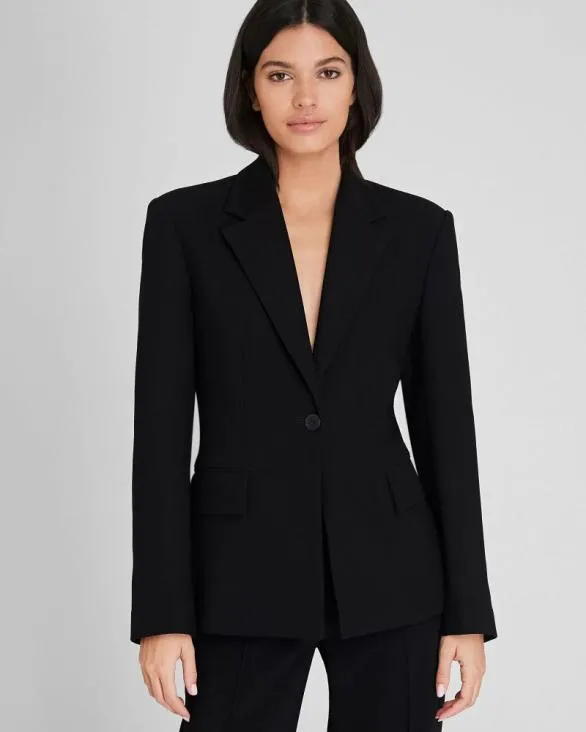 Club Monaco Blazers and Suiting Cinched Waist Blazer Black 8211 Women