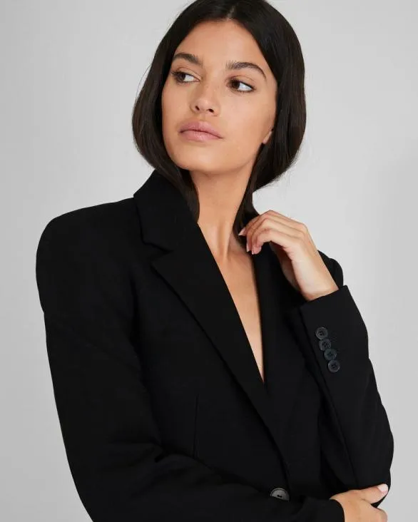 Club Monaco Blazers and Suiting Cinched Waist Blazer Black 8211 Women