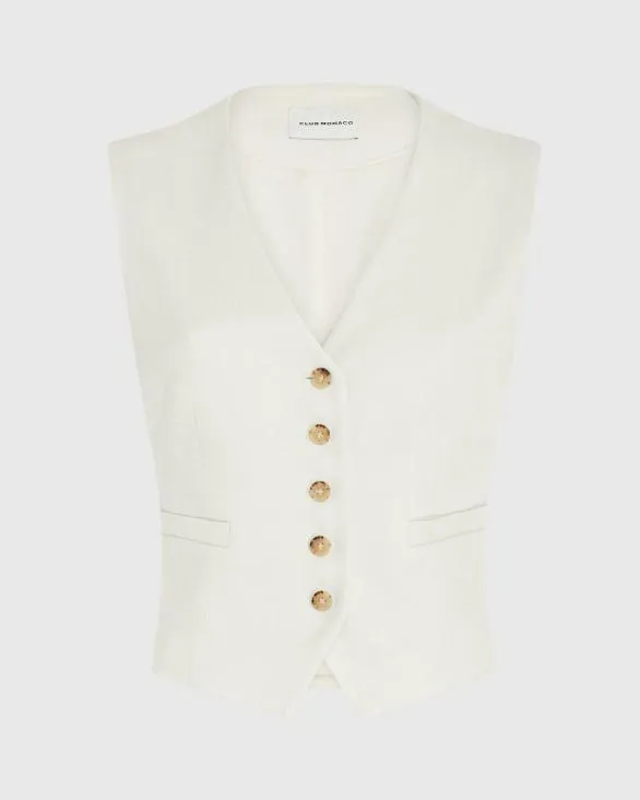 Club Monaco Blazers and Suiting Classic Flawless Vest Sandstone 8211 Women